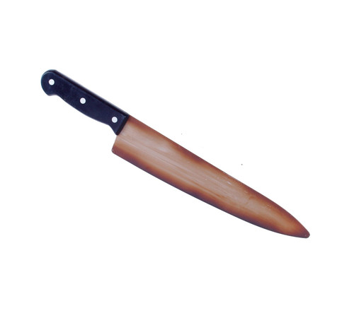 15" Rusty Butcher Knife Plastic Killer Weapon Halloween Costume Accessory Prop