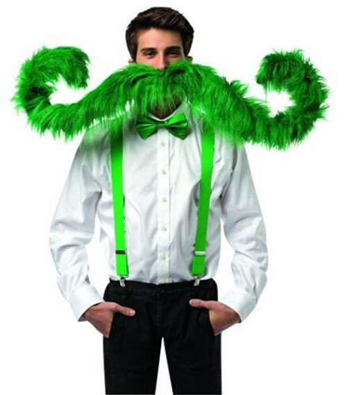 60-Inch Green Super 'Stache Moustache Costume Accessory