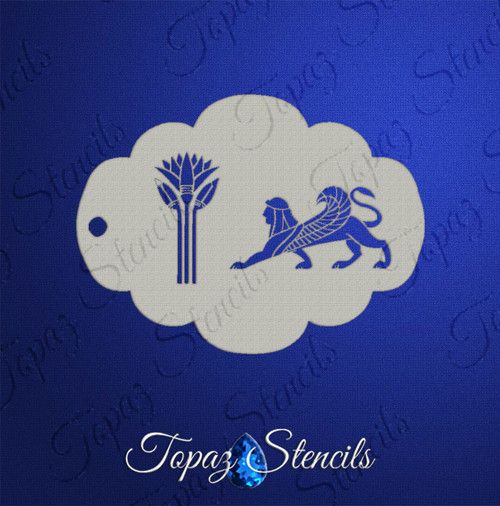 Egyptian Lotus and Sphinz - Topaz Stencils