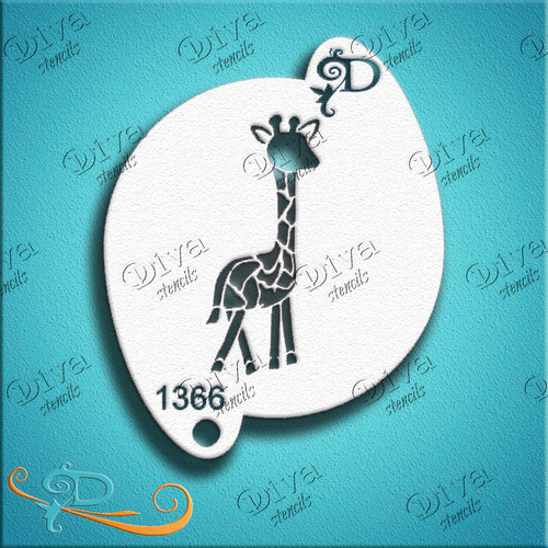 Giraffe With Spots Diva Stencil