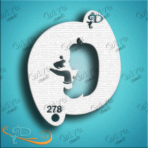 Princess w/ Frog Diva Stencil Princess w/ Frog Diva Stencil