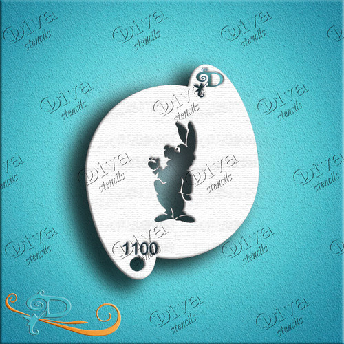 Wonderland Rabbit Profile Diva Stencil