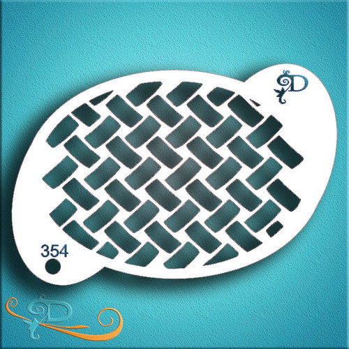 Basket Weave Texture Diva Stencil