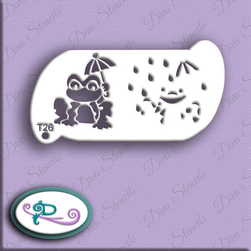 Rainy Day Frog Diva Stencil