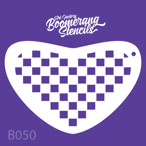 Checkerboard Boomerang Stencil