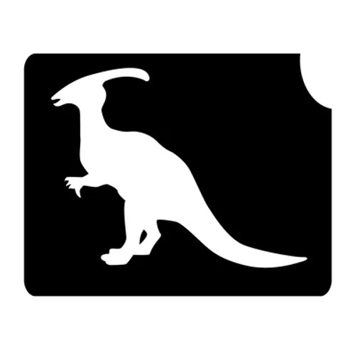 Parasauroliphus Dinosaur  3 Layer Stencil Pack of 5