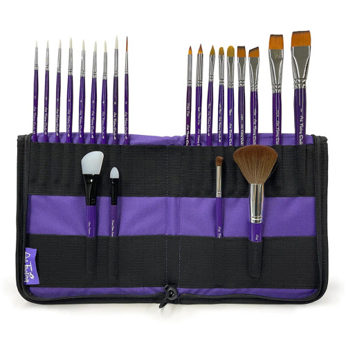 Purple 50 Brush Holder Easel & Carrying Case