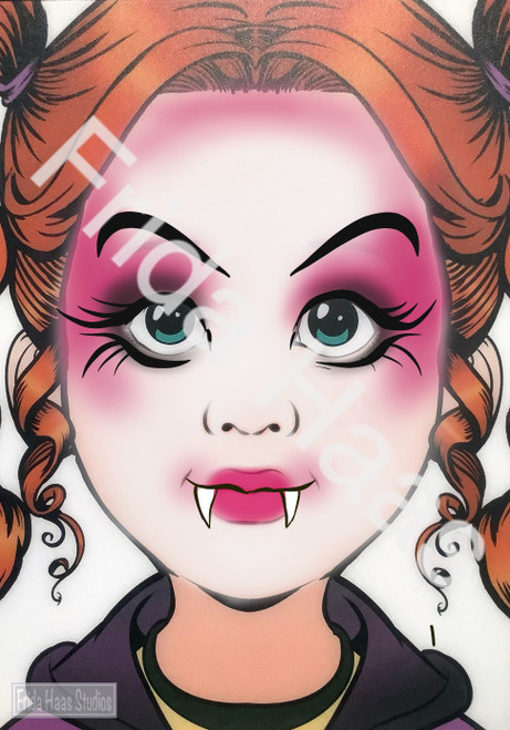 Halloween Girl Vampire Face Paint Photo