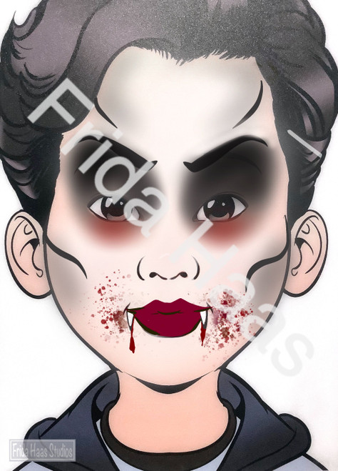 Halloween Boy Vampire Face Paint Photo
