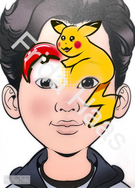 Pikachu Side Face Paint Photo