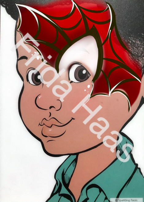 Side Spidey Face Paint Photo