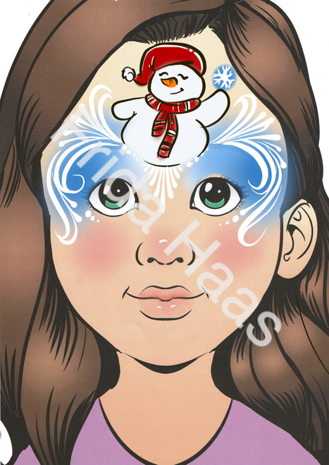 Snowman Face Paint Photo