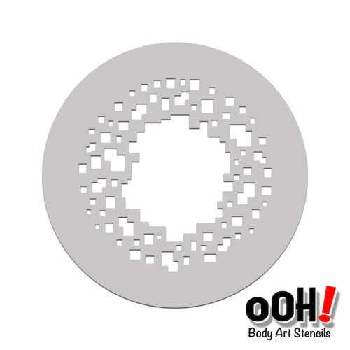 Square Graffiti Sphere Stencil Square Graffiti Sphere Stencil