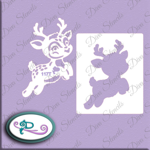 Adorable Rudolph Block Stencil