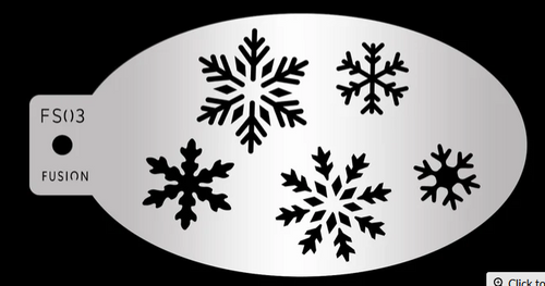 Let It Snow Face Paint Stencil