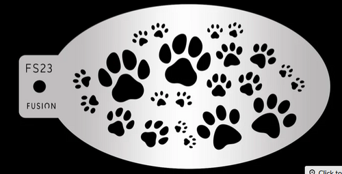 Prowling Paw Face Paint Stencil