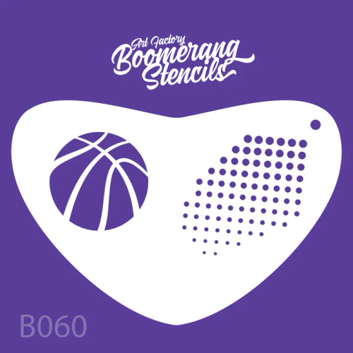 Basketball Boomerang Stencil