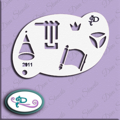 Purim Elements 2 Diva Stencil