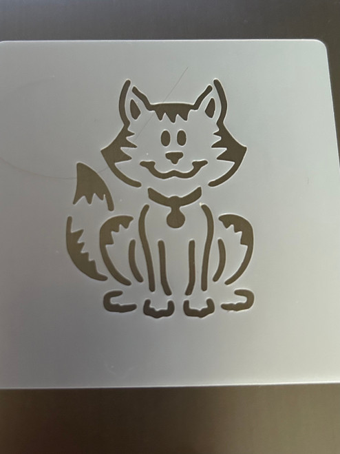 Kitten Square Stencil