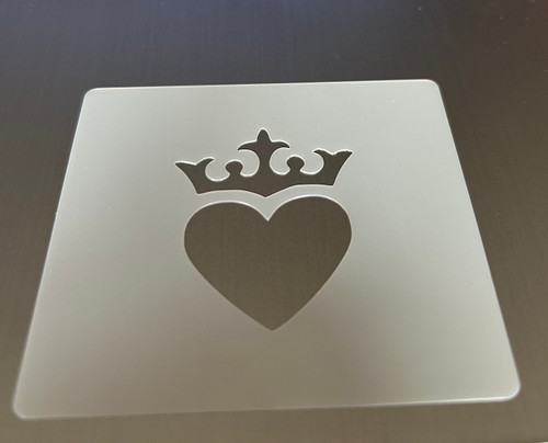 Heart Crown  Square Stencil