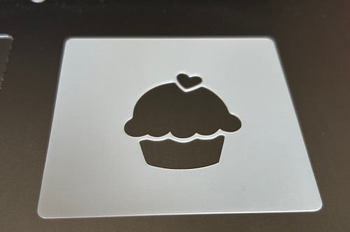 Cupcake Square Stencil