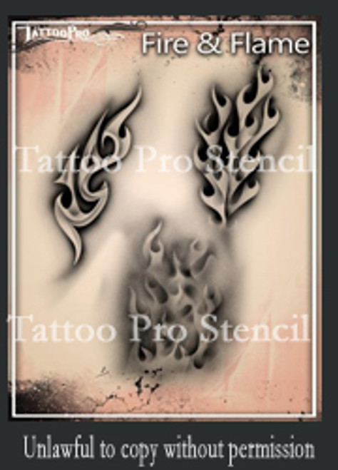 Fire & Flame Pro Air Brush Stencil