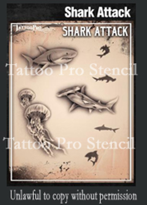 Shark Attack Pro Air Brush Stencil