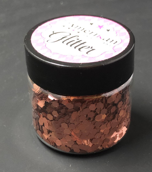 Holo Rose Gold .094 hex Chunky Glitter- 1 oz jar