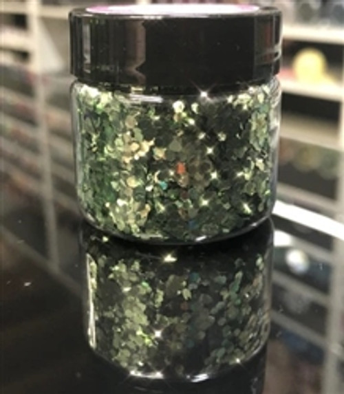 Sea Green Chunky Glitter- 1 oz jar