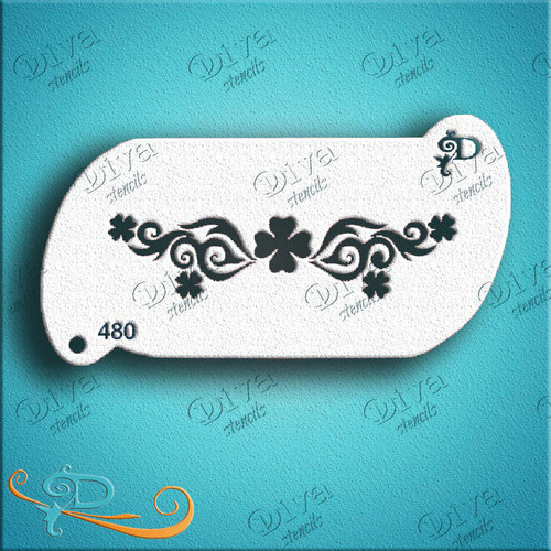 Irish Diva Forehead Shamrock Stencil