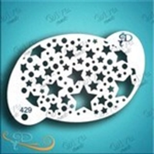 Star and Circle Texture Diva Stencil