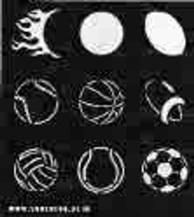 Sports Balls Vinyl Stencil - Snazaroo