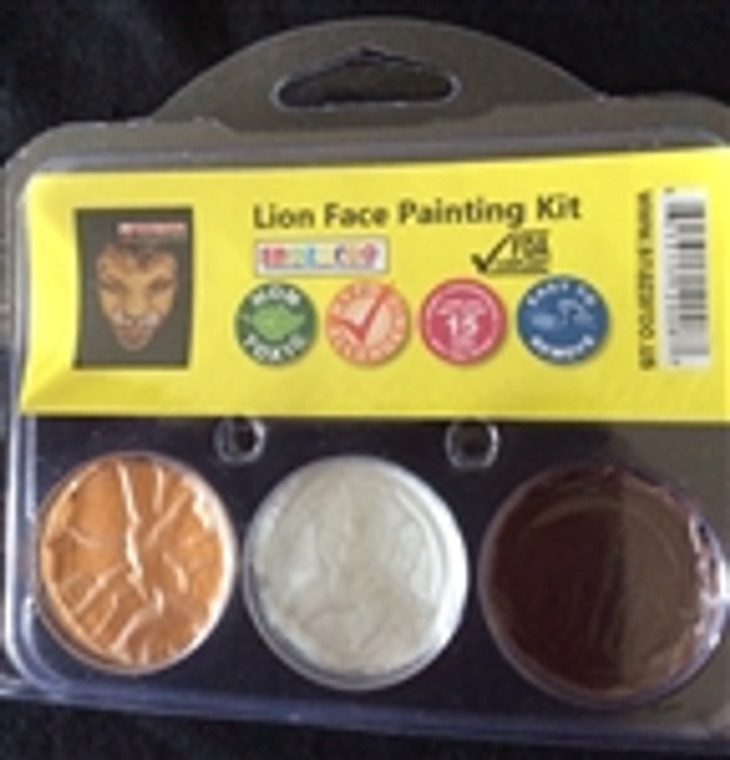 Lion 3 Color Face Paint Theme Kit