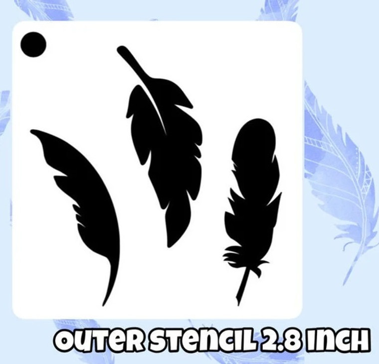 Feathers Reuseable Stencil