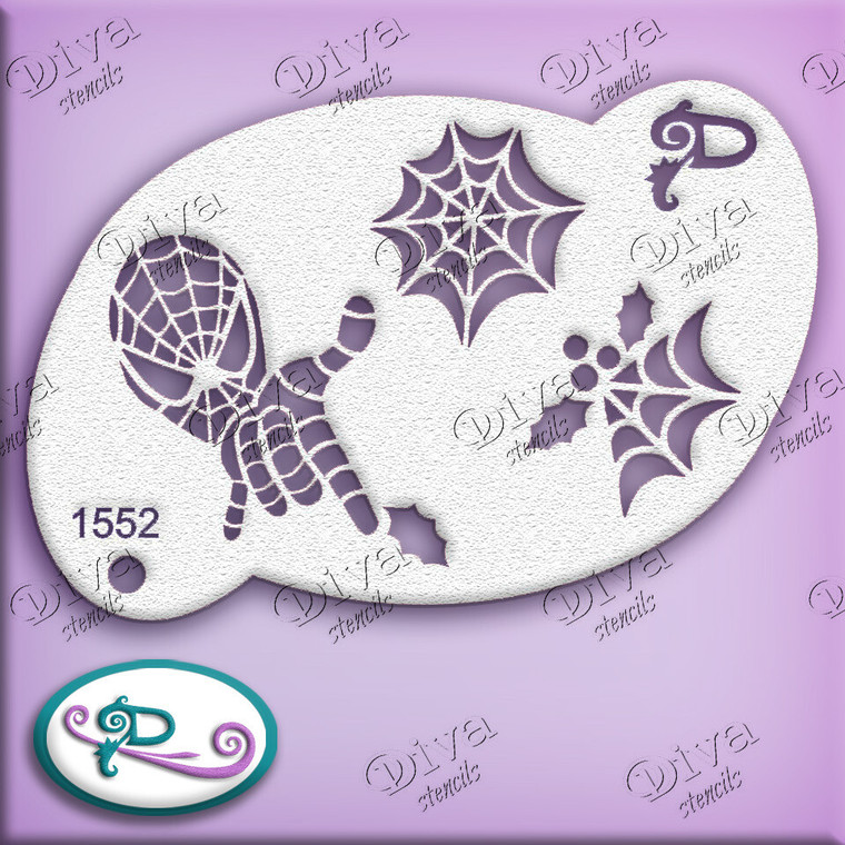 Spidey Holiday Web Diva Stencil