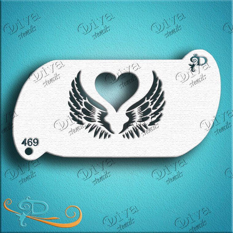 Wings w/ Love Diva Stencil