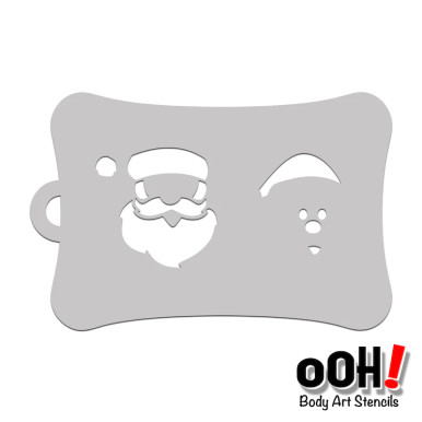 santa face stencils