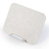 A wireless charger made from eco-friendly materials with a sleek, minimalist design.