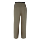 Windbreaker pants in a light khaki colour, featuring a back pocket and an adjustable waistband. Includes a logo.