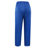 Blue indoor pants featuring a comfortable elastic waistband and a smooth fabric finish. The garment has no visible branding.