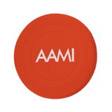 An orange silicon frisbee featuring a logo in the centre. Ideal for outdoor fun and games.