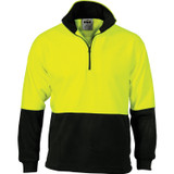 Hi Vis Two Tone 1/2 Zip Polar Fleece