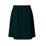A green cotton back skort with an elastic waistband, featuring a simple design and no visible logos.
