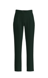Tailored school trousers in dark green, featuring a FlexiWaist design. Includes branding on the waistband.