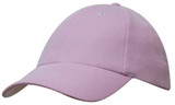 A pink mesh-covered cotton twill cap with a curved peak and a small logo.