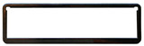 A black FM12 Slimline Surround featuring a rectangular shape and mounting holes at either end, with a blank centre.