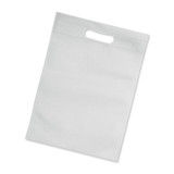 A light grey gift tote bag featuring a handle and a simple design. The bag has a blank surface, ideal for customisation.
