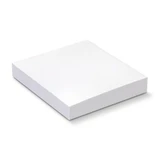 A white recycled sticky pad, measuring 70 x 75mm, containing 100 sheets, with a simple design.