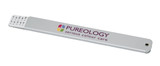 A silver Measure-Mate scale rule with a logo and measurement markings on one end.