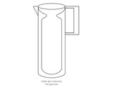 A drink bottle design featuring a stainless steel vacuum jug with a double-layer construction and a glass inner.